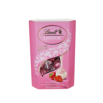 Lindor Cornet Strawberries & Cream 200g X 8