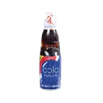 HATA The blue cola flavored Ramune Glass bottle