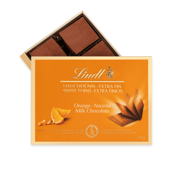 Lindt Swiss Thins Orange 125 G