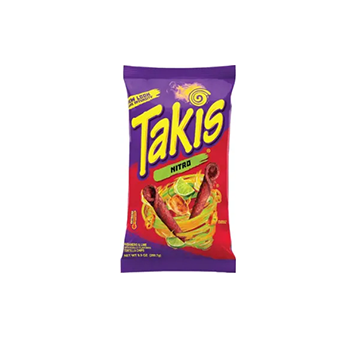 Takis Nitro Rolled Tortilla Chips. 9.9oz (280.6g) Case Pack = 14units x9.90oz